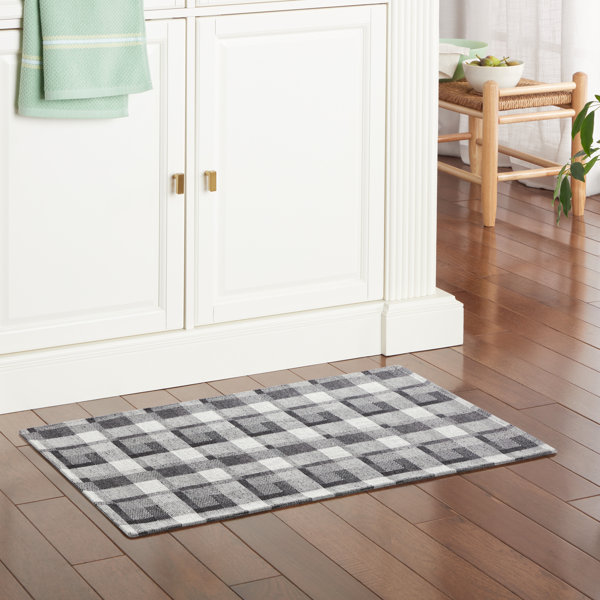 Martha Stewart Plaid SlipResistant Kitchen Mat & Reviews Wayfair